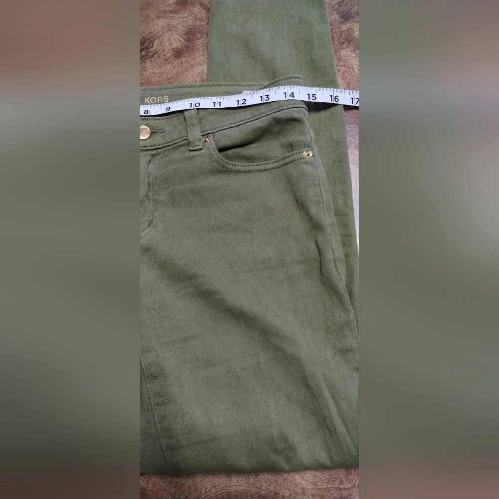 Michael Kors Women's Low Rise Skinny Leg Jeans Green Size(4)